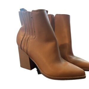 Indigo Rd Tan Heeled Booties Size 6.  Never worn outside
